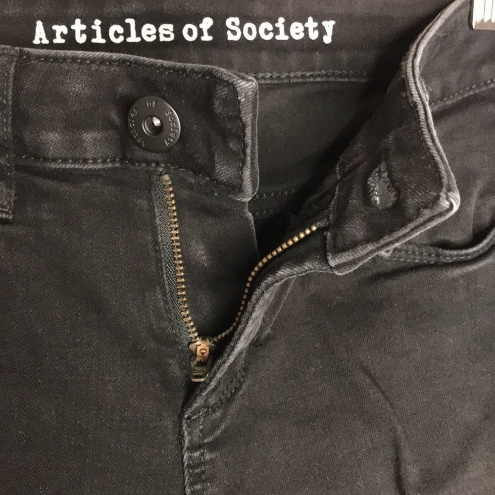 Articles of Society Skinny Jeans Distressed Black - Picture 6 of 12